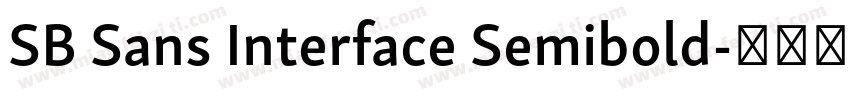 SB Sans Interface Semibold字体转换